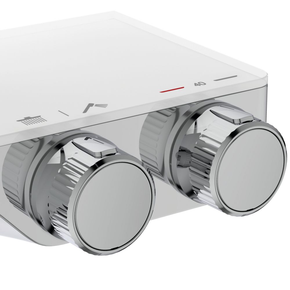 Coloana de dus cu baterie termostatata si etajera Ideal Ceratherm S200 crom lucios [4]