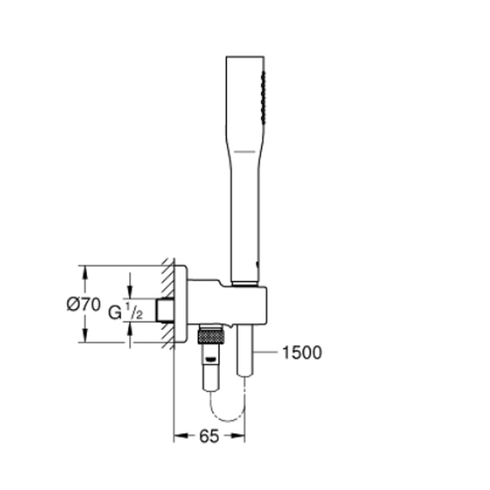 Set dus crom cu para, furtun de dus si suport Grohe Euphoria Cosmopolitan [2]