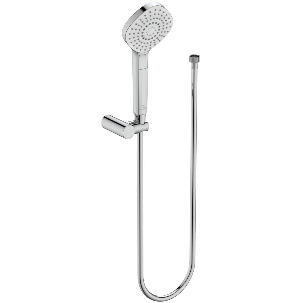 Set de dus Ideal Standard IdealRain Evo Diamond cu para dus 3 functii, furtun si agatatoare, crom lucios