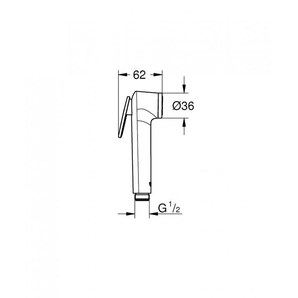 Set dus igienic incastrat culoare crom Grohe Trigger Spray [7]