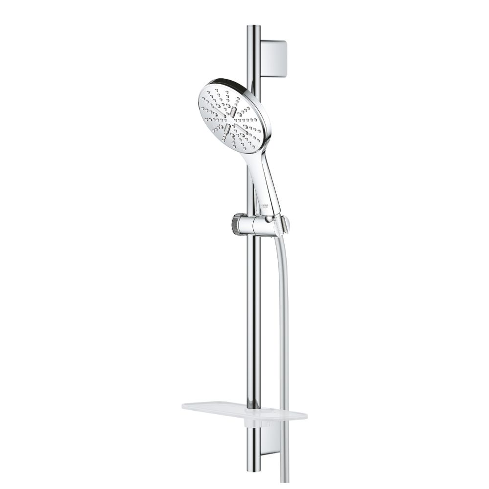 Set dus crom cu bara, para dus rotunda si furtun Grohe Rainshower Smartactive 130 [3]