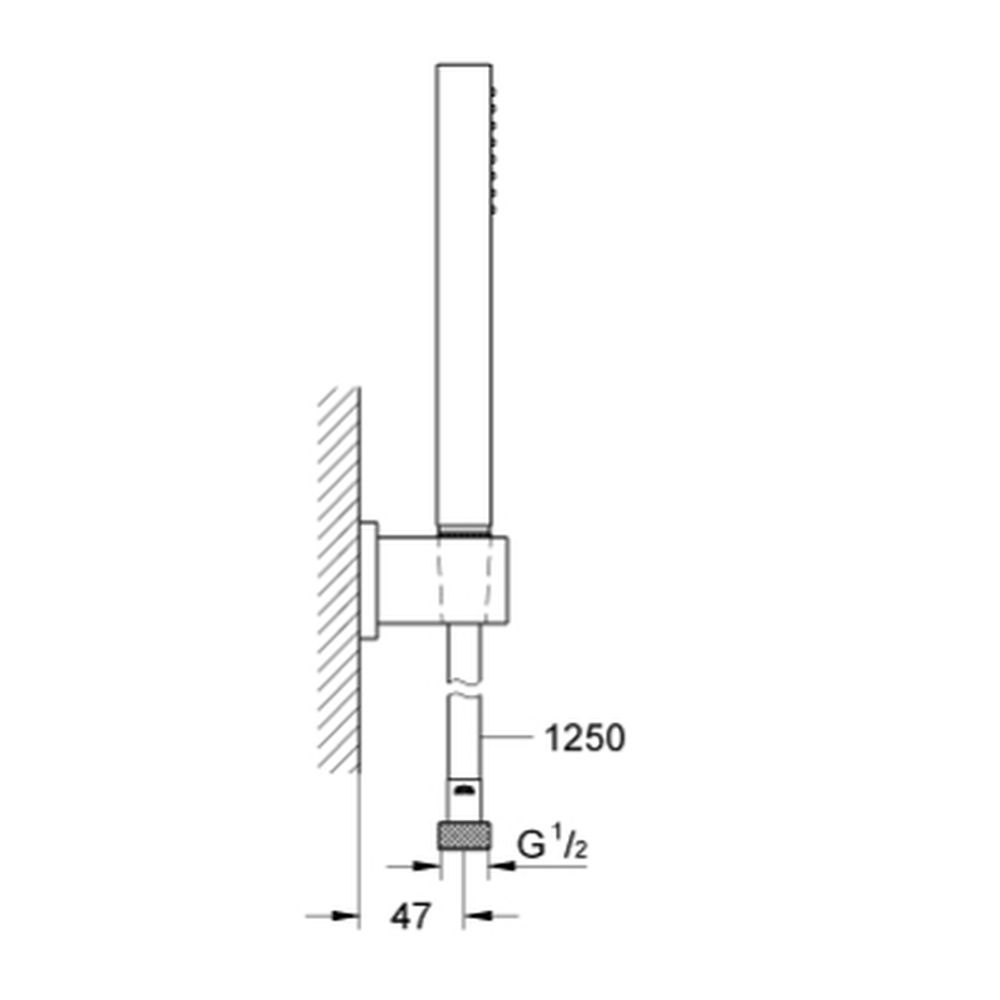 Set dus crom cu para dus si furtun Grohe Euphoria Cube [2]