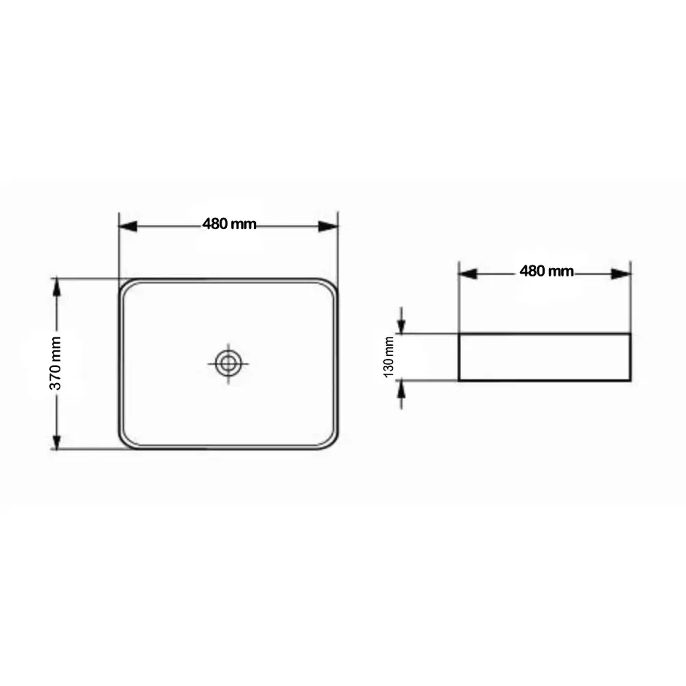 Set lavoar baie dreptunghiular albastru, ventil inclus plus baterie incastrata neagra Hansgrohe, Talis Select E [3]