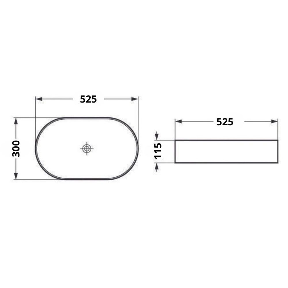 Set lavoar baie oval gri mat cu ventil inclus plus baterie neagra Ferro, Stratos [3]