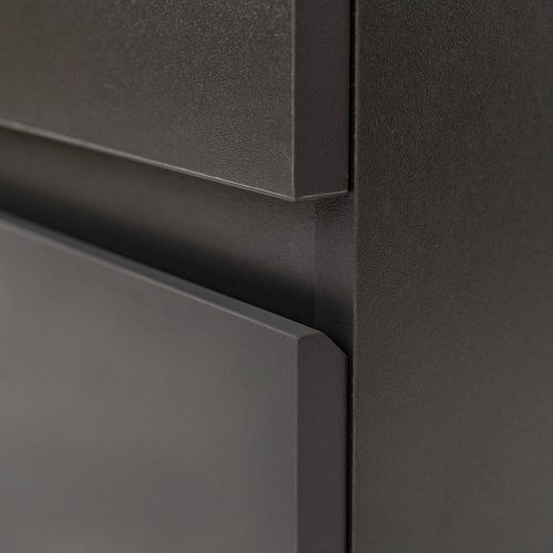 Set mobilier baie antracit cu lavoar ceramic 80 cm si oglinda 60x80 cm, Leziter Vario Forte [4]