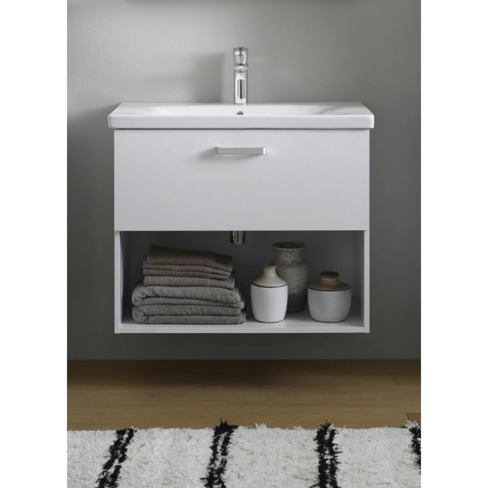 Set dulap baie cu lavoar inclus Kolpasan Evelin II, 80 cm, alb [2]