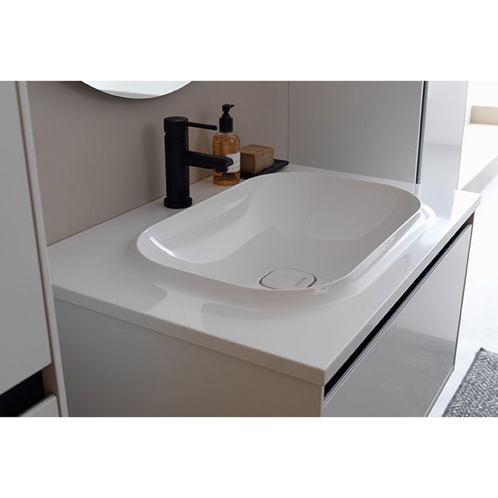 Set dulap baie cu lavoar inclus Kolpasan Pandora, 75 cm, alb [2]