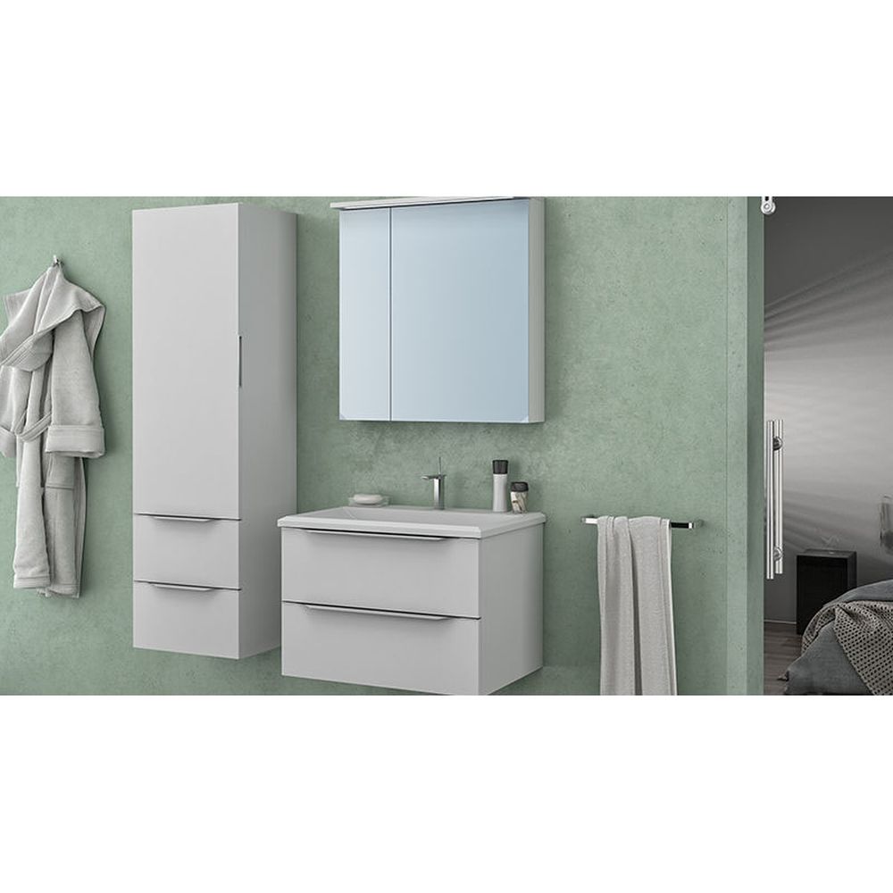 Set dulap baie cu lavoar inclus Kolpasan Tara, 71 cm, alb [2]