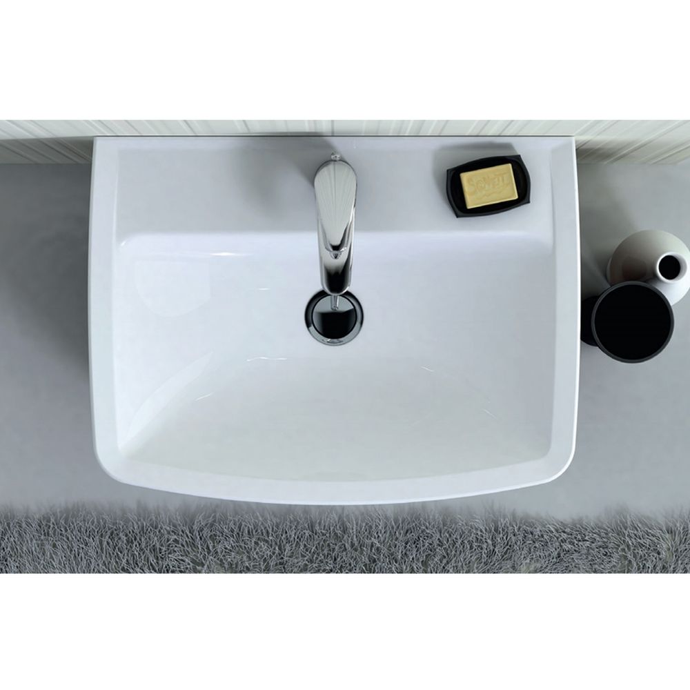 Set mobilier baie cu lavoar inclus alb, 50 cm, Kolo Geberit Group, Rekord [3]