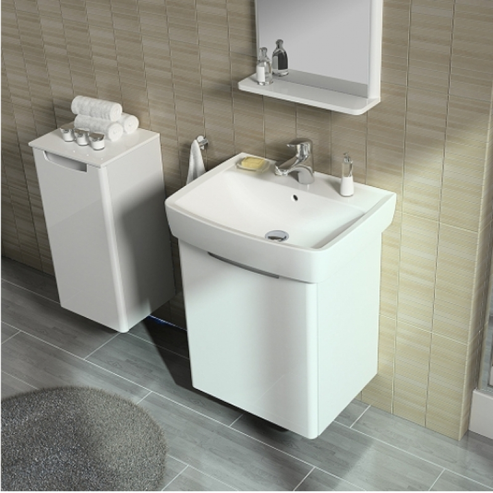 Set mobilier baie cu lavoar inclus alb, 40 cm, Kolo Geberit Group, Rekord [2]