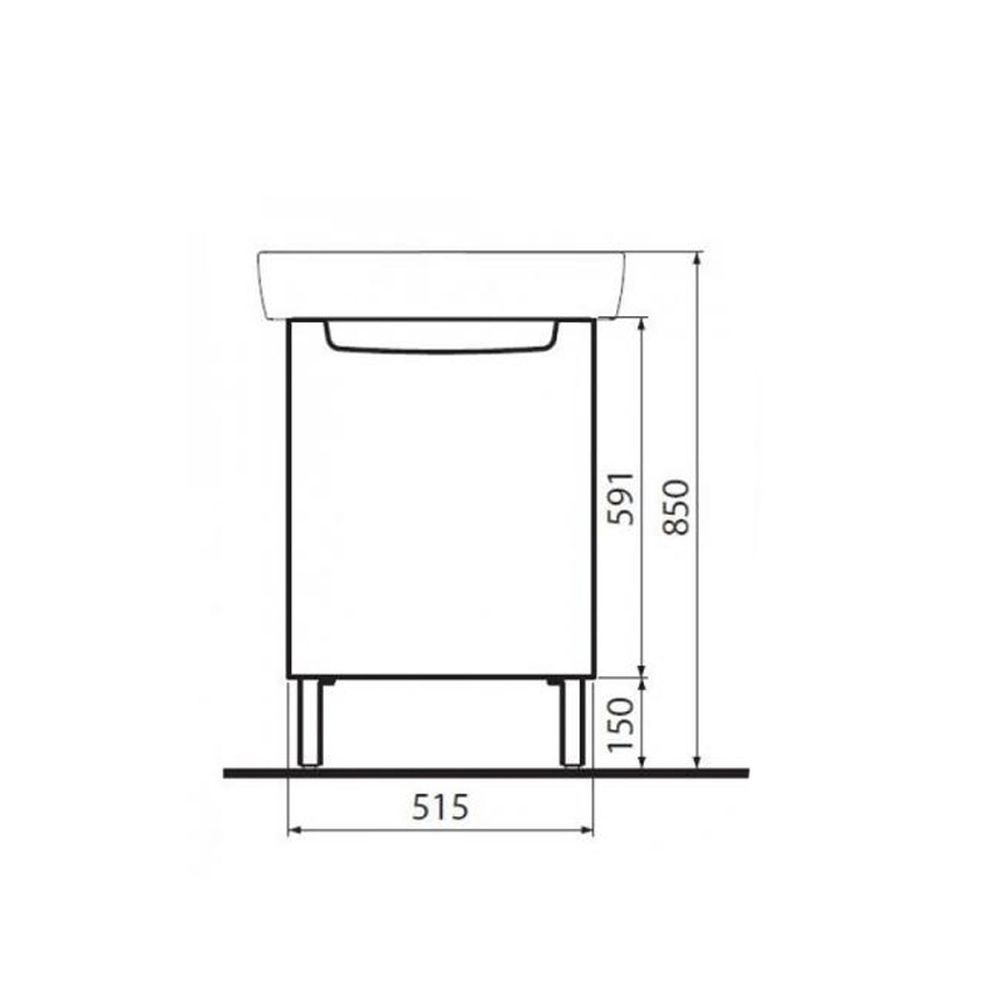 Set mobilier baie cu lavoar inclus alb, 50 cm, Kolo Geberit Group, Rekord [7]