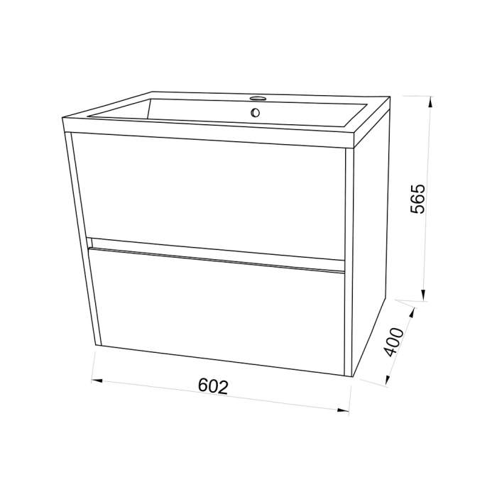 Set mobilier cu lavoar 60 cm, cu sertare soft close, alb, Fluminia Fiori [4]