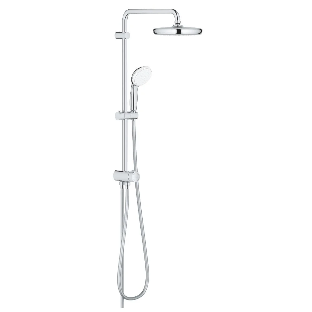 Set paravan dus walk-in 100x200 cm Cersanit Mille, rigola cu iesire laterala si capac crom plus coloana de dus crom [3]