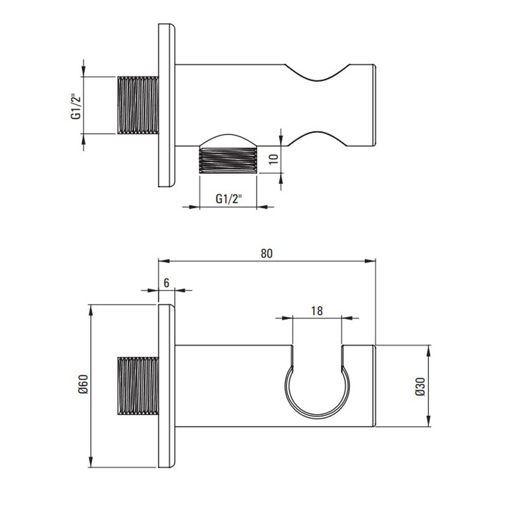 Set paravan dus walk-in 120x195 cm, rigola si set de dus incastrat negru Temisto [7]