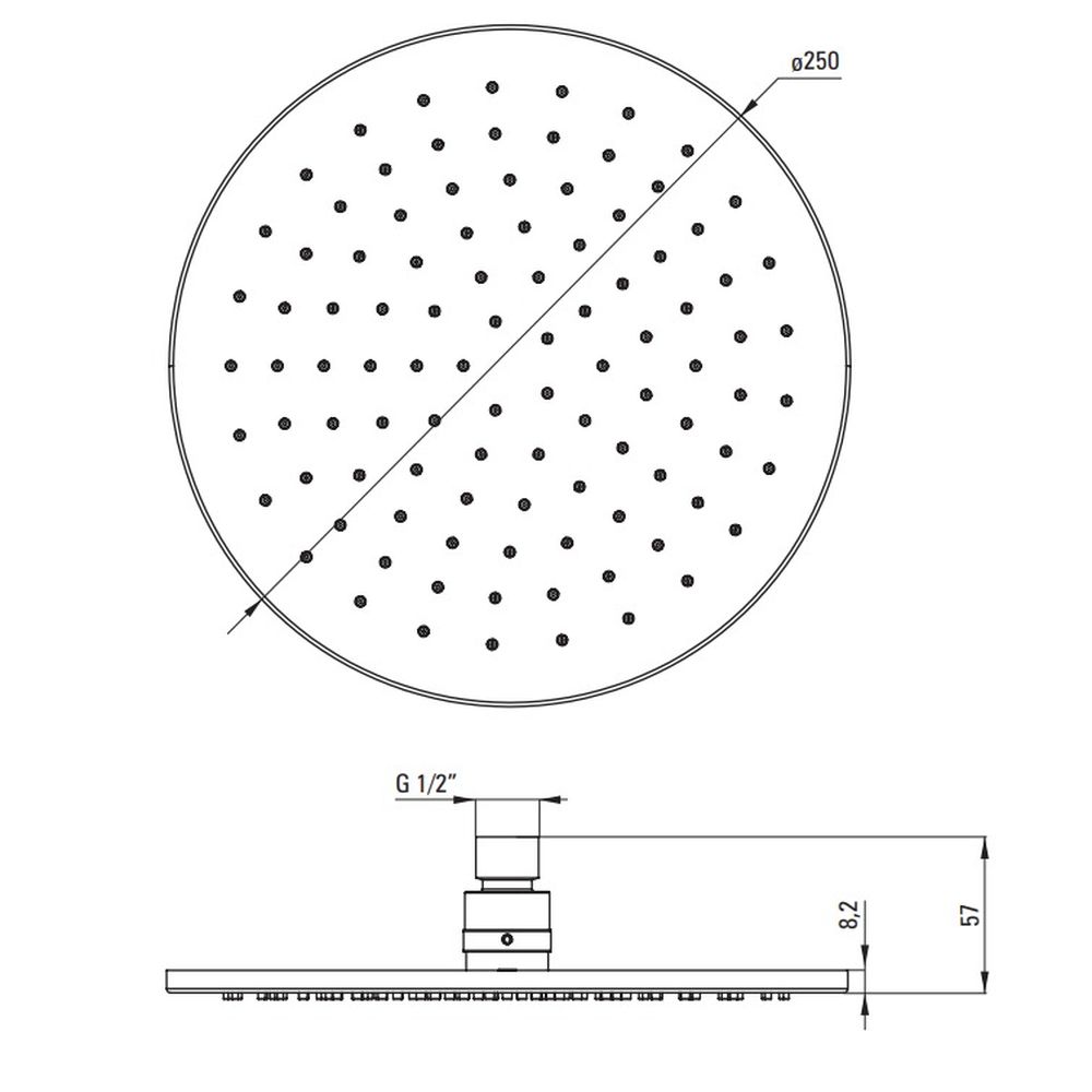 Set paravan dus walk-in 90x195 cm, rigola si set de dus incastrat crom Temisto [4]
