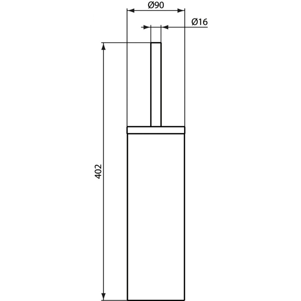 Suport perie wc montare pardoseala Ideal Standard IOM crom lucios [2]