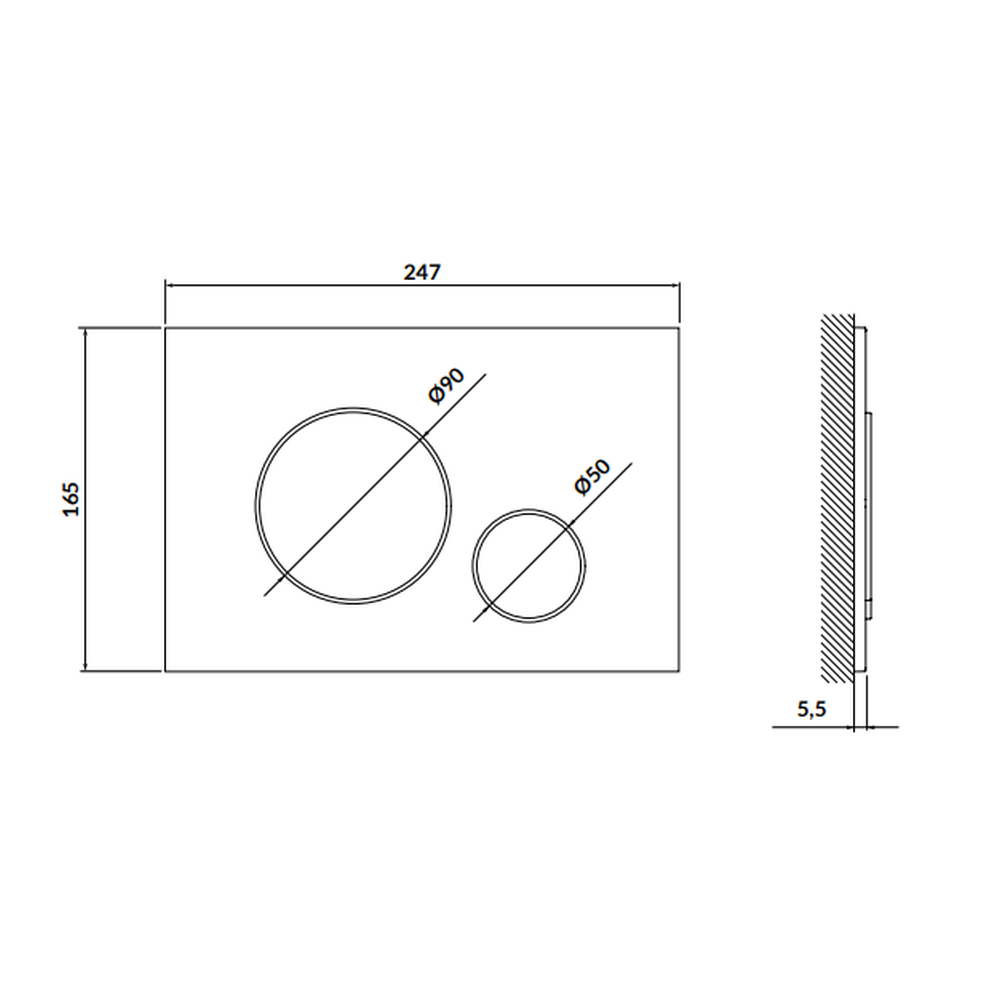 Set rezervor wc incastrat Cersanit Tech Line Opti B651 plus clapeta negru mat [3]