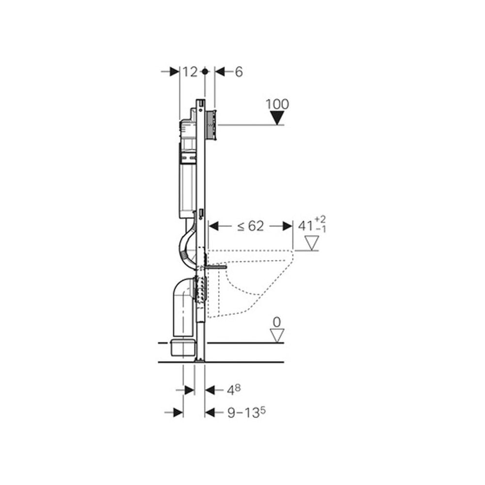 Set rezervor Wc incastrat cu set fixare si set antifonare, Sigma 12cm, UP320 Geberit [7]