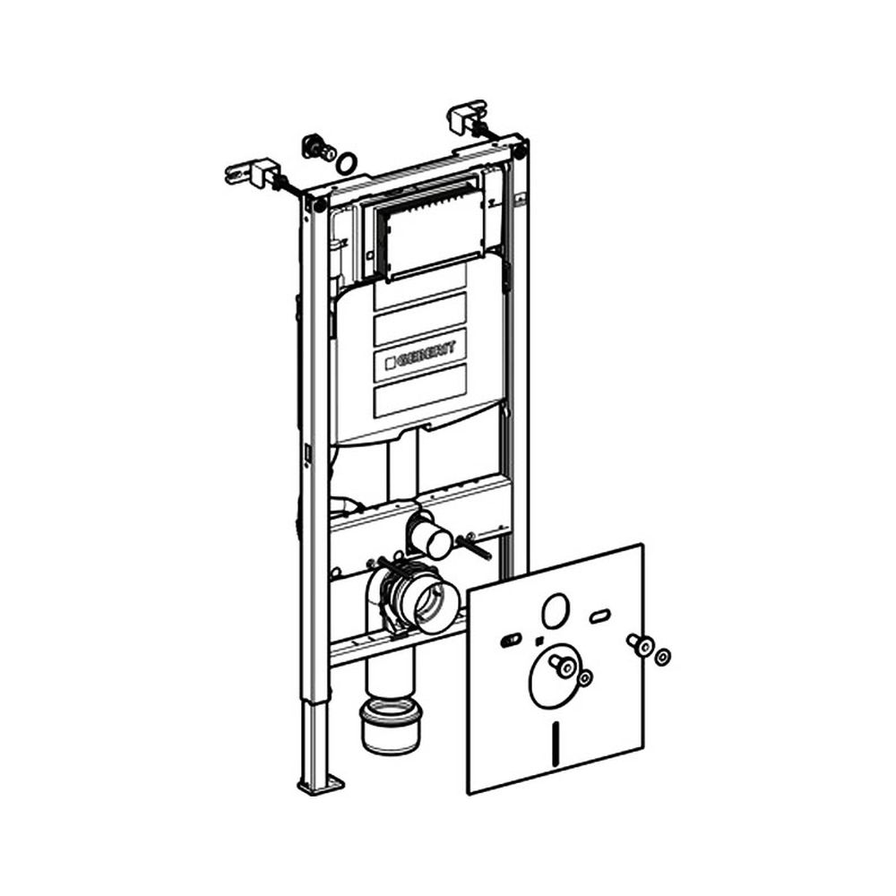 Set Geberit rezervor Wc incastrat cu set fixare si set antifonare, plus clapeta alba Sigma [2]