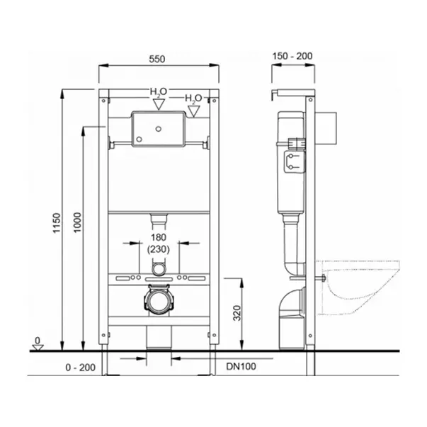 Set rezervor WC incastrat Liv Jog si clapeta crom lucios Selenite Duo [2]