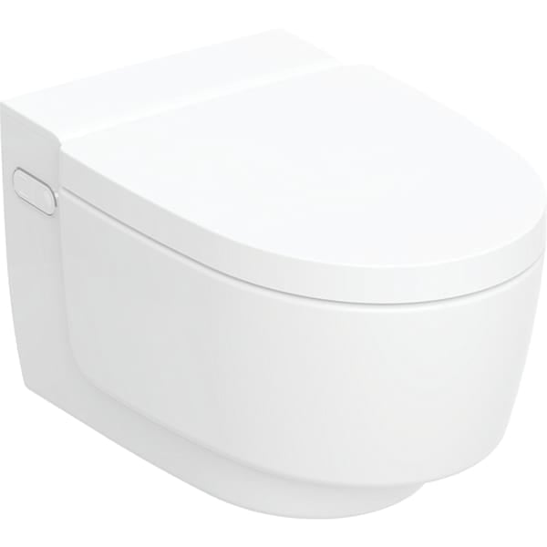 Set vas wc alb rimless suspendat cu capac softclose si functie de bideu Geberit AquaClean Mera Comfort