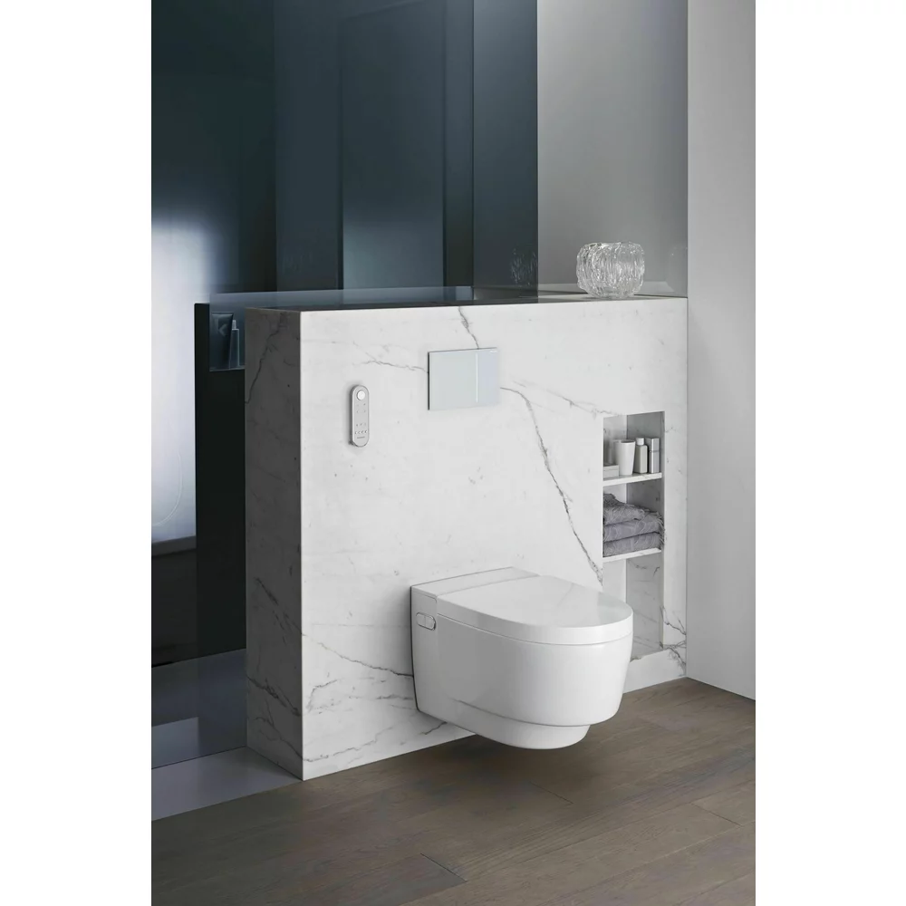 Set vas wc alb rimless suspendat cu capac softclose si functie de bideu Geberit AquaClean Mera Comfort [2]