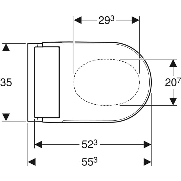 Set vas wc cu functie de bideu rimless alb cu capac soft close, Geberit AquaClean Tuma Comfort [3]