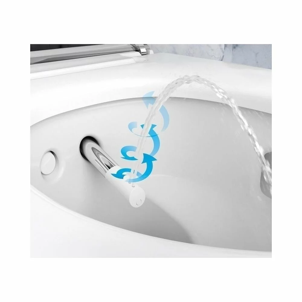Set vas wc cu functie de bideu rimless suspendat cu capac soft close, ornament crom, Geberit AquaClean Mera Comfort [7]