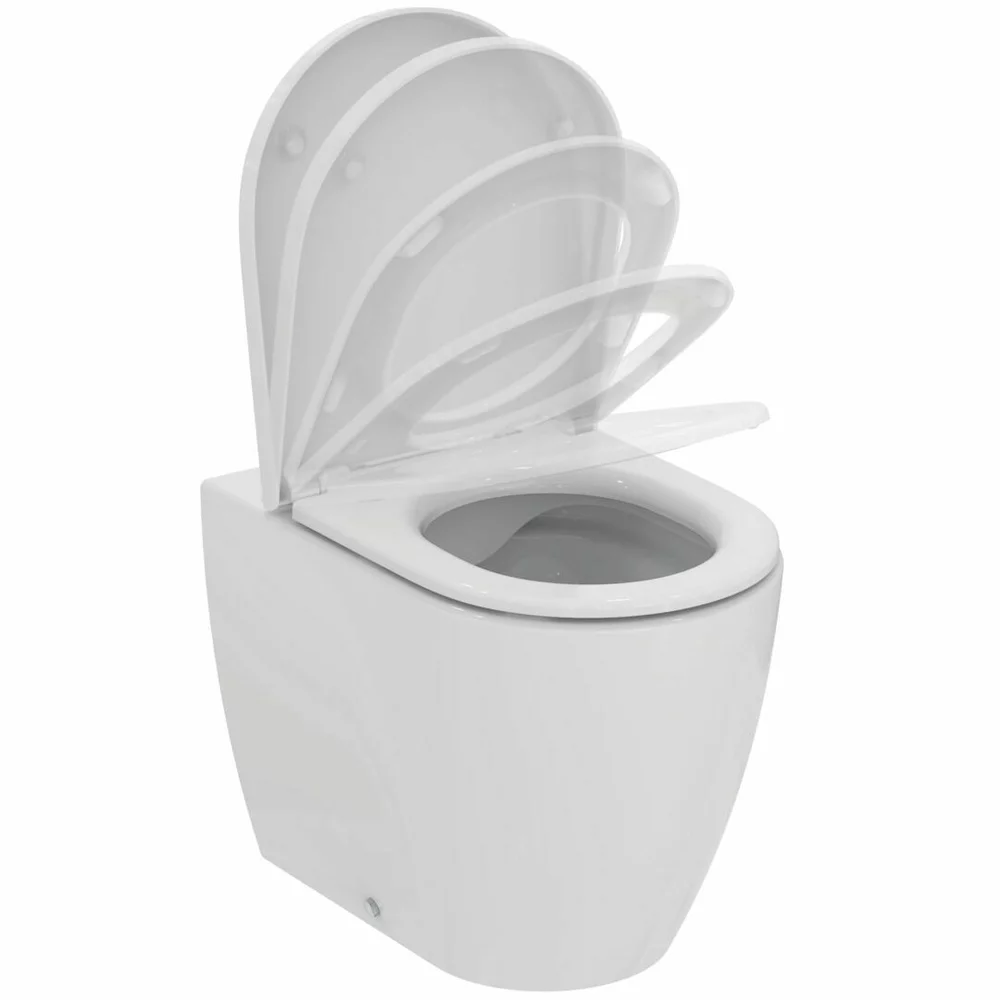 Set vas wc pe podea, cu capac softclose, alb, Ideal Standard  Ellisse Rimless [6]