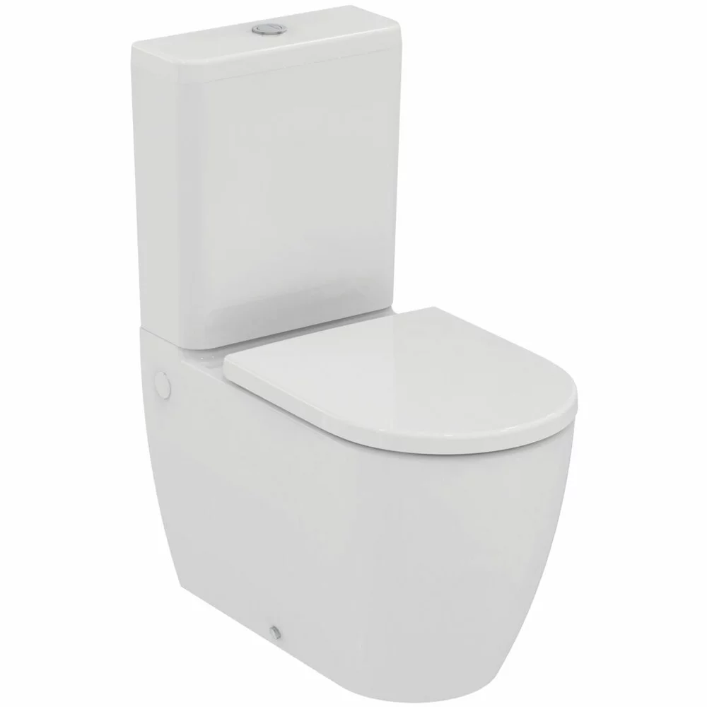 Set vas wc pe podea, cu rezervor si capac, Ideal Standard Ellisse Rmless BTW