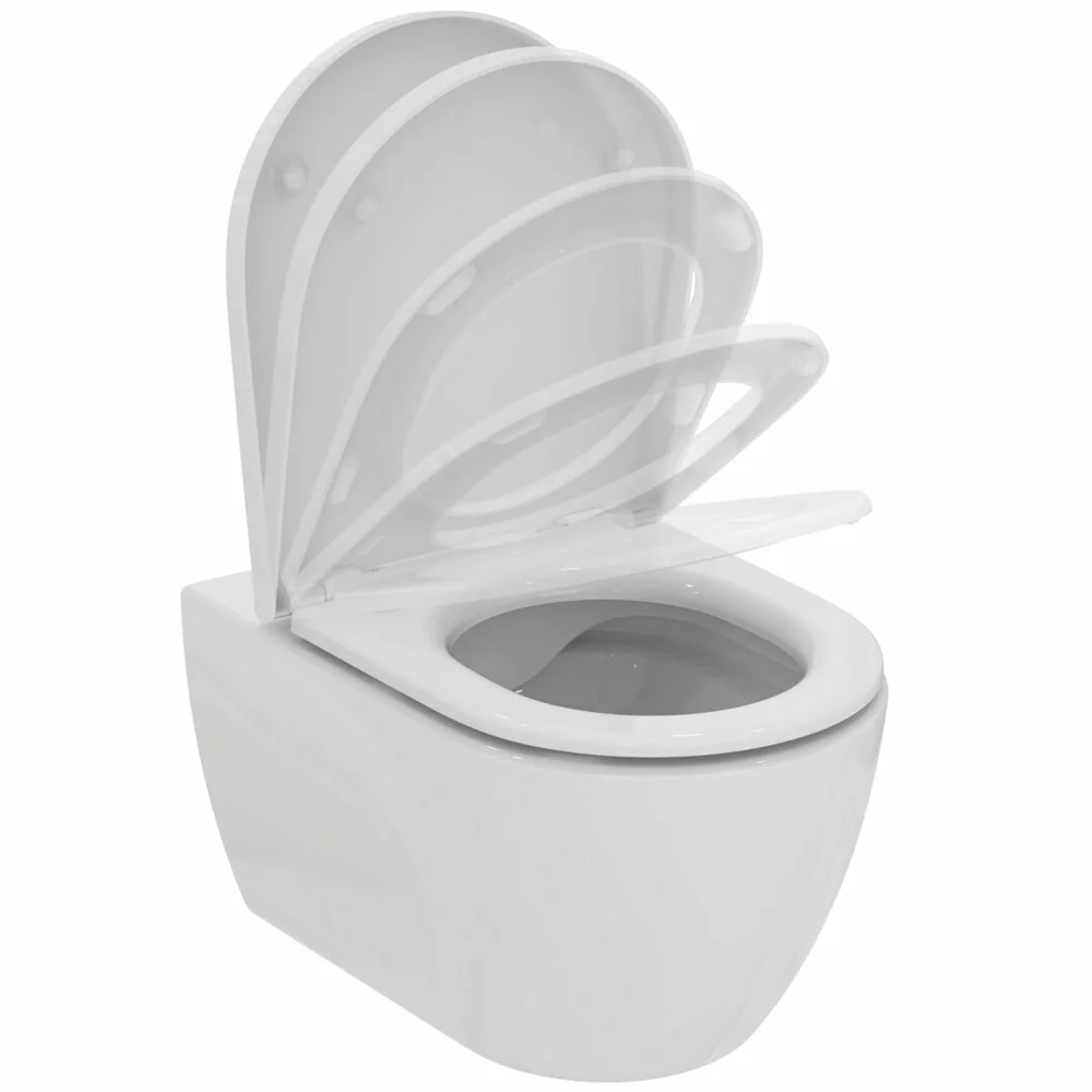 Set vas wc suspendat, cu capac softclose, alb, Ideal Standard  Ellisse Rimless [2]