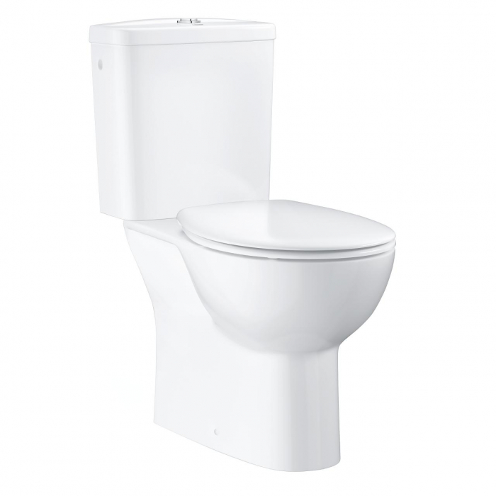 Set toaleta monobloc cu rezervor si capac softclose, rimless, alb alpin Grohe Bau Ceramic