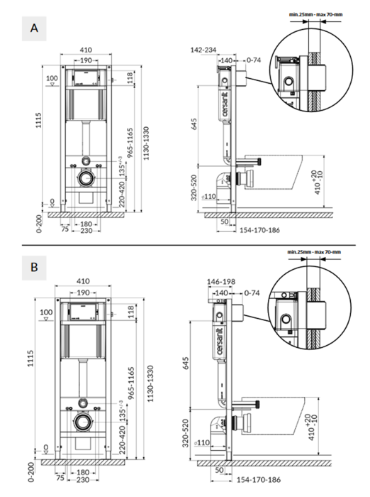 Set vas wc Mille Cleanon, rezervor  Aqua 22 Mech, capac cu soft close si clapeta de actionare crom lucios, Cersanit [3]