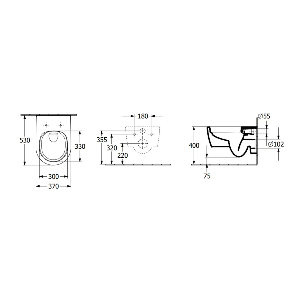 Set vas wc rimless, alb, cu capac softclose, Villeroy&Boch Skyla TwistFlush [4]