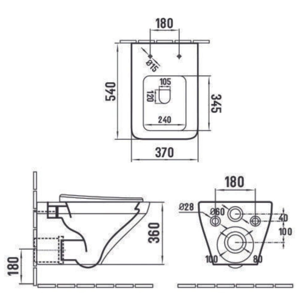 Set vas wc rimless cu capac soft close Bristol plus lavoar baie oval alb lucios [2]