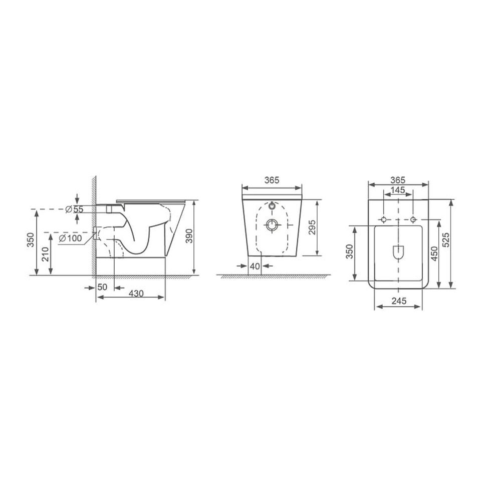 Set vas wc rimless cu capac soft close Fluminia Paris, rezervor incastrat si clapeta crom Skate Air Grohe [7]