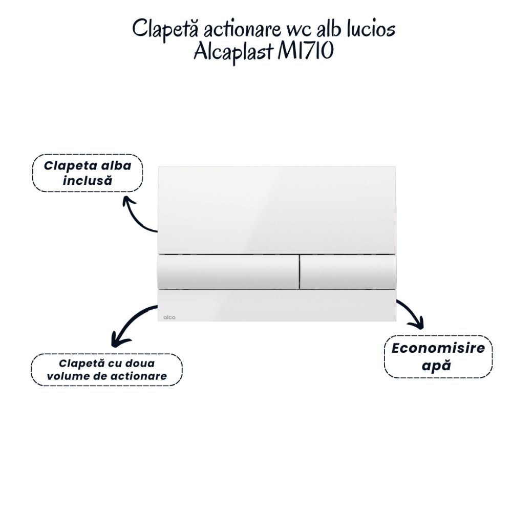 Set vas wc rimless cu capac soft close Minerva, rezervor incastrat si clapeta [9]