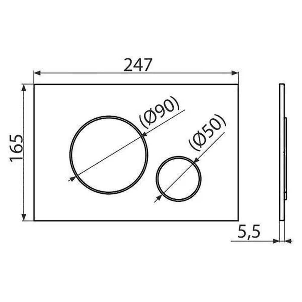 Set vas wc rimless negru cu capac soft close, lavoar rotund cu ventil, plus rezervor incastrat si clapeta de actionare neagra [5]