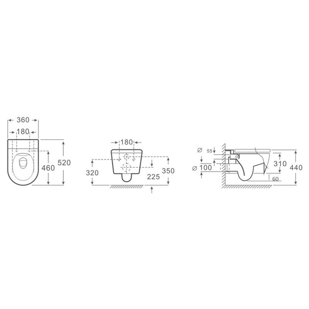 Set vas wc rimless negru cu capac soft close Minerva, rezervor incastrat Grohe Solido 3 in 1 cu clapeta Even [6]