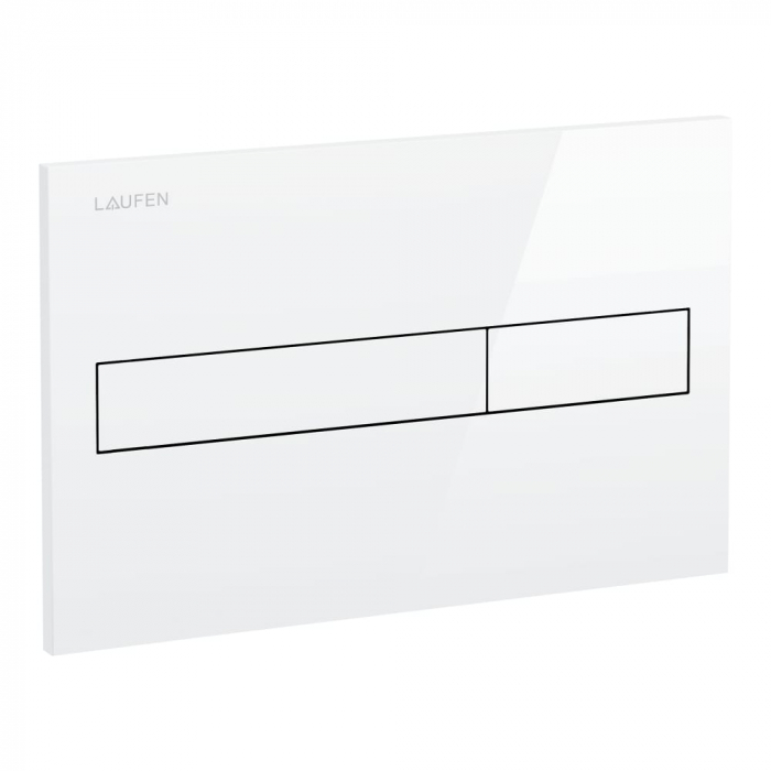 Set vas wc rimless suspendat cu capac softclose Foglia Oslo turcoaz mat, rezervor incastrat si clapeta de actionare alb lucios, Laufen LIS [9]