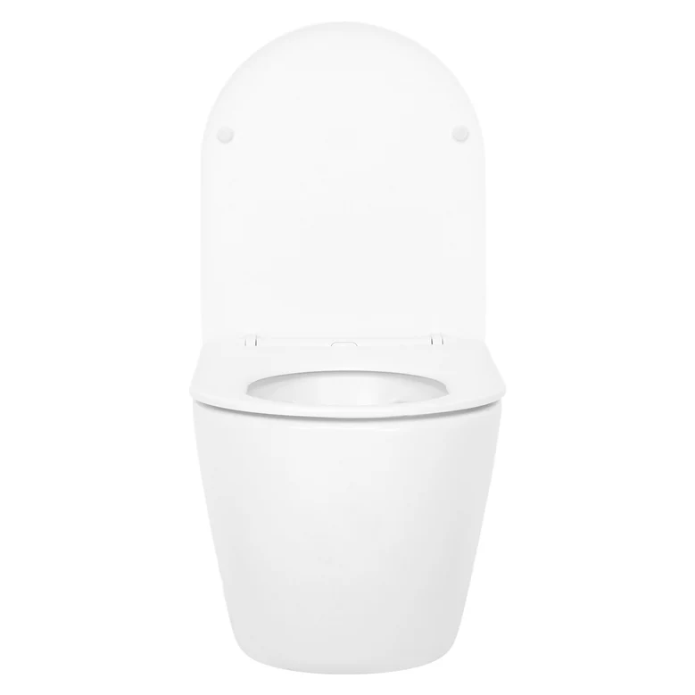 Set vas wc vortex suspendat, Rotund, Foglia Oslo si capac softclose alb [8]