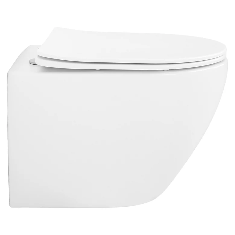 Set vas wc vortex suspendat, Rotund, Foglia Oslo si capac softclose alb [5]