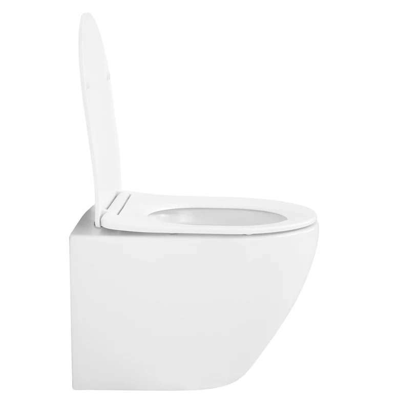 Set vas wc vortex suspendat, Rotund, Foglia Oslo si capac softclose alb [9]