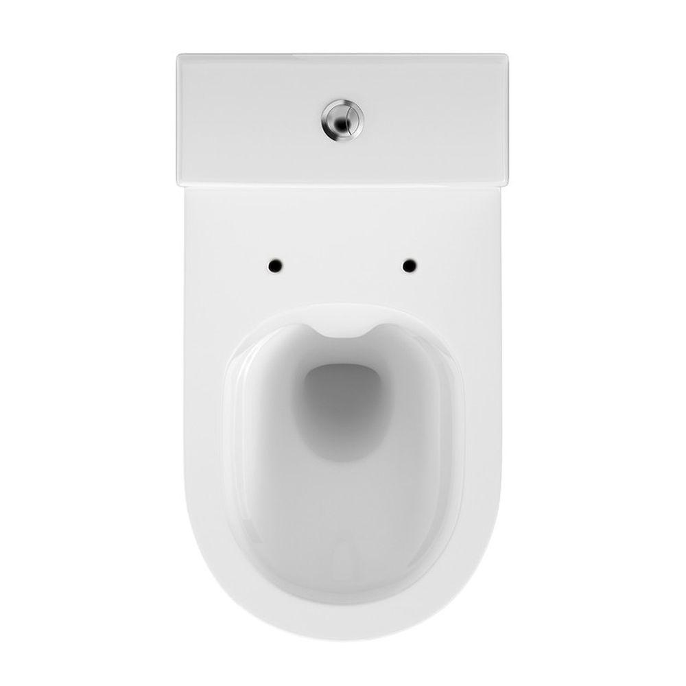 Set vas wc stativ rimless oval Cersanit Crea cu rezervor si capac soft close inclus, alb [3]