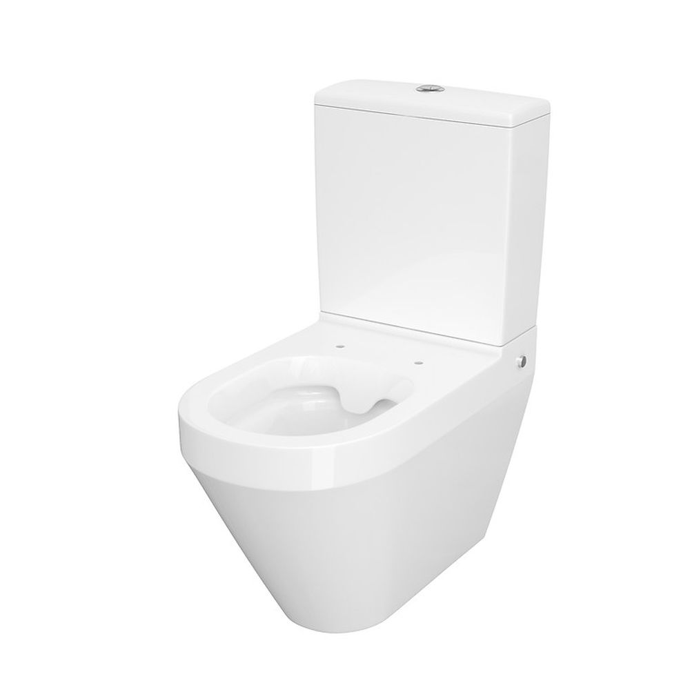 Set vas wc stativ rimless oval Cersanit Crea cu rezervor si capac soft close inclus, alb [2]