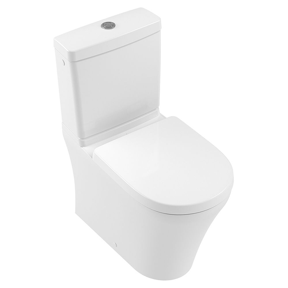 Set vas wc stativ rimless cu rezervor si capac soft close VilleroyBoch, Compact