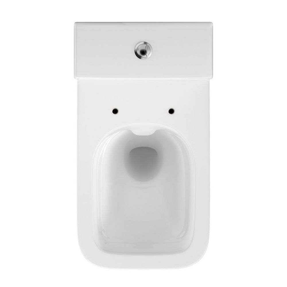 Set vas wc stativ rimless dreptunghiular Cersanit Crea cu rezervor si capac soft close inclus, alb [3]