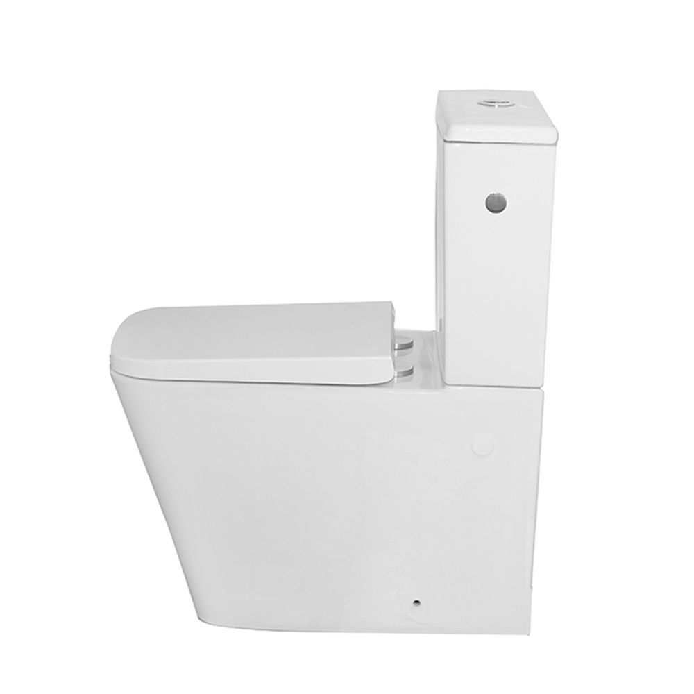 Set vas wc stativ rimless Fluminia Paris cu rezervor si capac soft close inclus, alb lucios [3]