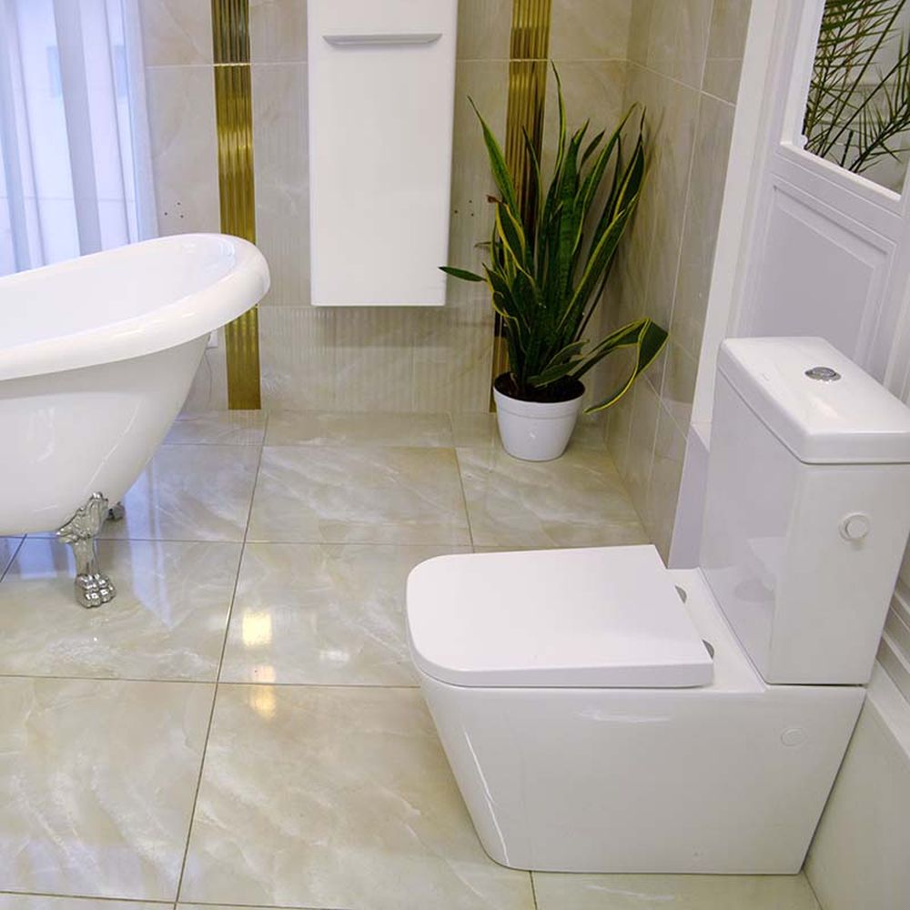 Set vas wc stativ rimless Fluminia Paris cu rezervor si capac soft close inclus, alb lucios [7]