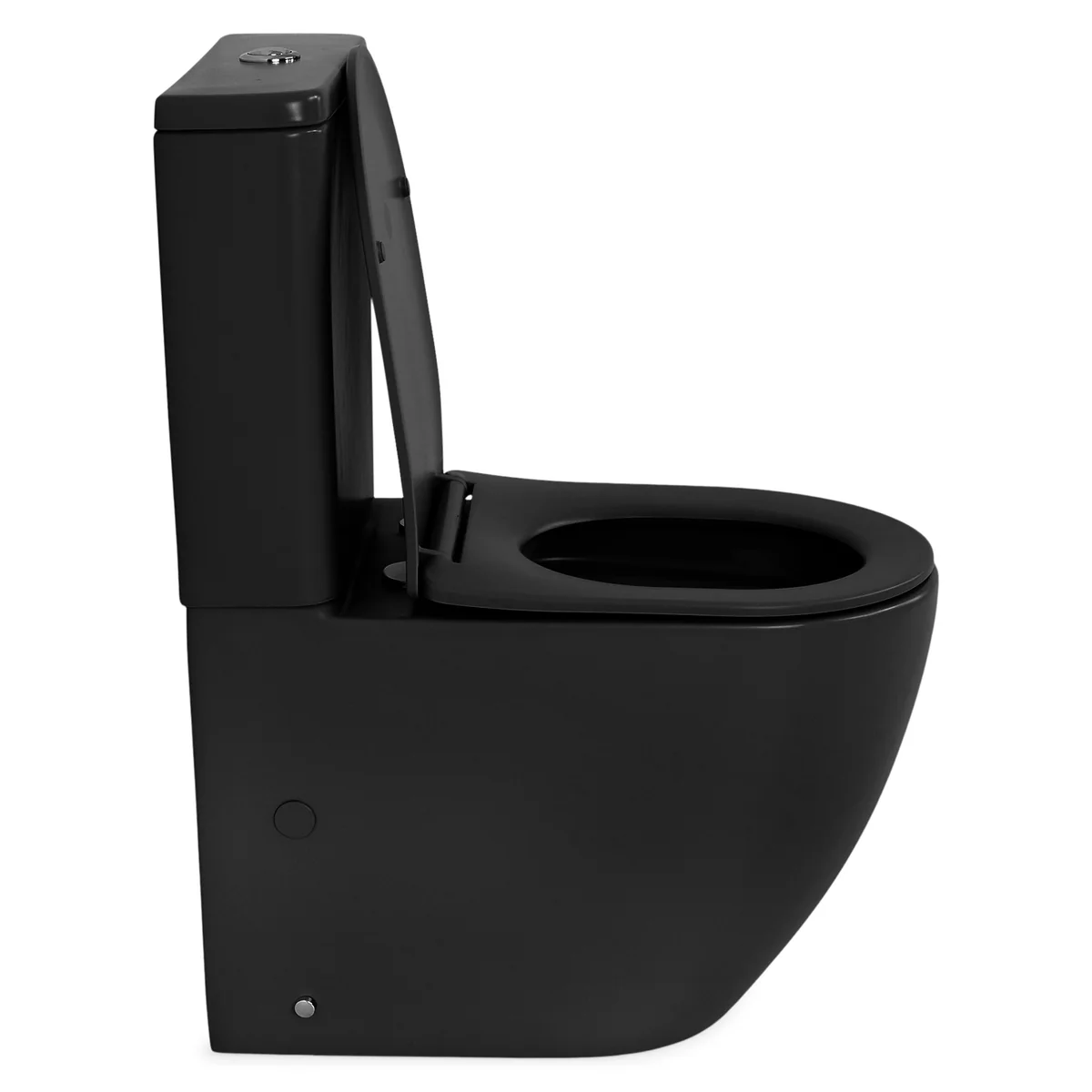 Set vas wc stativ rimless negru mat Foglia Oslo cu rezervor si capac soft close inclus [7]
